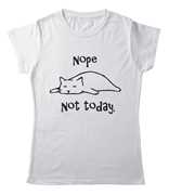 Idee regalo T-Shirt Bianca Donna Tee136 Tg S Not Today Age Print