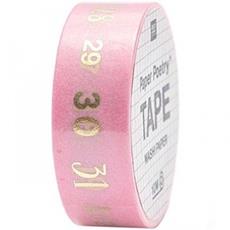 Cartoleria Washi Tape rosa con i numeri da 1 a 31 Carta Carta