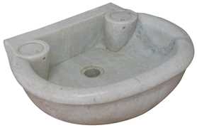 Idee regalo Lavandino in marmo bianco L50xPR40xH15 cm