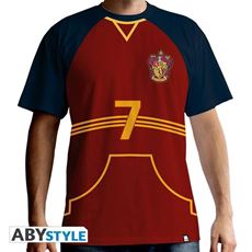 Idee regalo Harry Potter. T-shirt Quidditch Jersey Man Ss Red. Premium Large Abystyle
