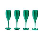 Idee regalo Bicchiere Flute 100 Ml Cheers Verde Smeraldo 4 Pezzi Koziol