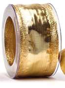 Idee regalo Nastro Irisee Lucido Animato Metal 40mm 2mt Oro Goldina
