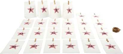Idee regalo Calendario Dell'Avvento Sacchettini Di Carta, Bianco 10209 Natale