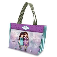 Cartoleria Shopper Bag 42x28x14,5 Cityscape Friends Walk Together Gorjuss