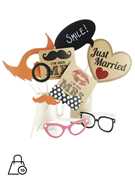 Idee regalo Photo booth Love vintage 10 pezzi Ginger