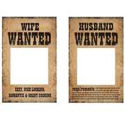 Idee regalo Photo booth Wanted 2 pezzi PartyDeco