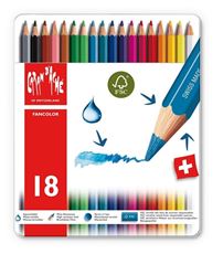 Cartoleria Matite colorate Caran d'Ache Fancolor. Confezione metallo 18 colori Caran d'Ache