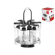 Idee regalo Home Porta Spezie 6 Barattolo Vetro Tappo Inox Barattoli Contenitori Per Cibo