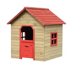 Giocattolo Casetta Gioco Per Bambino in Legno 120x125x140 cm Fantasy Rossa Ranieri