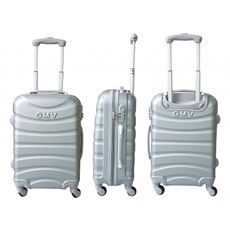 Idee regalo Trolley 20" Gmv Valigia Rigida Bagaglio A Mano Abs Argento GianMarco Venturi