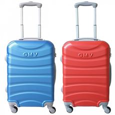 Idee regalo Coppia Trolley 20" Gmv Valigia Rigida Bagaglio A Mano Abs Blu E Rosso GianMarco Venturi