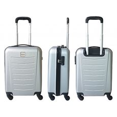 Idee regalo Trolley 20" Gmv Valigia Rigida Bagaglio A Mano Abs Argento GianMarco Venturi