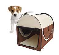 Idee regalo PawHut Trasportino per Cani Pieghevole, Caffè, 61x46x51cm PawHut