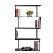 Idee regalo HomCom Libreria in Legno a Parete Mobili Ufficio Scaffale, Nero,