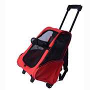 Idee regalo PawHut Trolley zaino per cani cuccioli, Rosso, 35x27x49cm PawHut