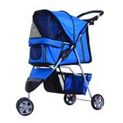 Idee regalo PawHut Passeggino per Cani e Animali Domestici richiudibile, blu, PawHut