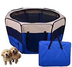 Idee regalo Box per animali domestici pieghevole, blu scuro, 125x125x58cm PawHut