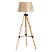 Idee regalo HomCom Lampada da Terra Design Moderno Vintage con Treppiede Altezza Regolabile Salotto Beige HomCom