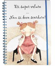 Cartoleria Quaderno con spirale formato A4 con pagine a righe/quadretti/bianche Le Nasute "Di saper volare… non si deve scordare Le Nasute