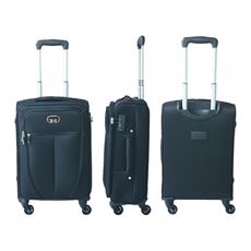 Idee regalo Trolley 24" Gmv Valigia Rigida Media Tessuto Nero M GianMarco Venturi