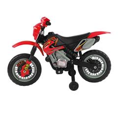 Giocattolo HomCom Moto Cross Elettrica per Bambini con Rotelle, Rosso HomCom