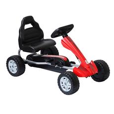 Giocattolo Go Kart A Pedali Per Bambini 3-8 Anni, Rosso Homcom