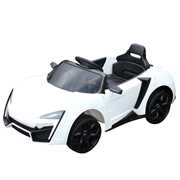 Giocattolo Macchina Sportiva Elettrica Telecomandata con Luci e Musica Bianco Homcom