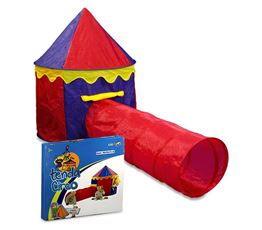 Giocattolo Tenda da gioco Circo per bambini 260x105x125 cm con tunnel Cigioki Cigioki