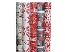 Idee regalo Rotolo 1pz Carta Da Regalo 70x200cm Tema Invernale Assortito Pacchi Natale Import