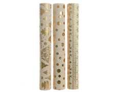Idee regalo 1 Rotolo Organza Assortito Natural/Oro Peraga