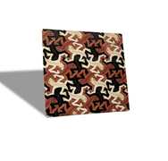 Idee regalo Giallo Bus. Quadro. Stampa Su Tela Canvas. Escher. Lizard. 100x100 Cm Giallo Bus