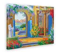 Idee regalo Giallo Bus. Quadro. Stampa Su Tela Canvas. Mikki Senkarik. Primavera. 50x70 Cm Giallo Bus
